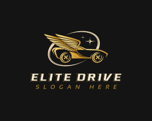 Car Wings Driving logo design