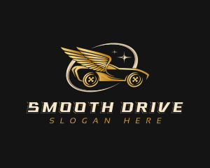 Car Wings Driving logo design