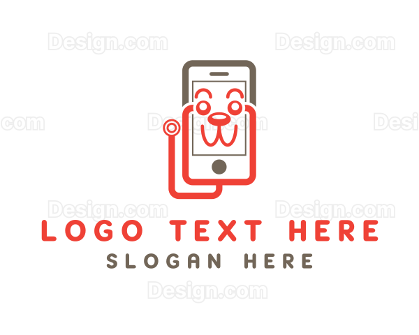 Pet Veterinary Cellphone Logo