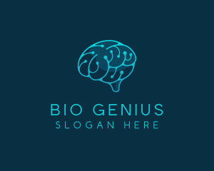 Brain Neurology Circuitry logo design