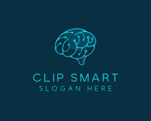 Brain Neurology Circuitry logo design