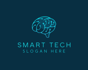 Brain Neurology Circuitry logo design
