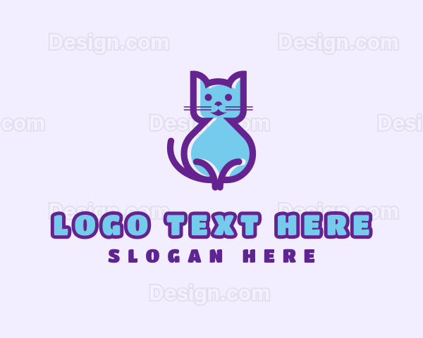 Pet Cute Cat Logo