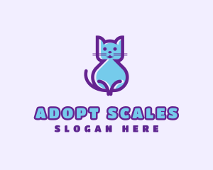 Pet Cute Cat  logo design