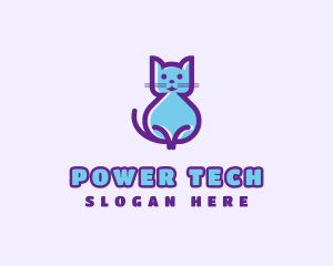 Pet Cute Cat  logo