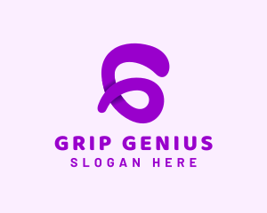 Cursive Loop Letter G logo design