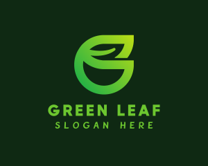 Botanical Leaf Letter G logo