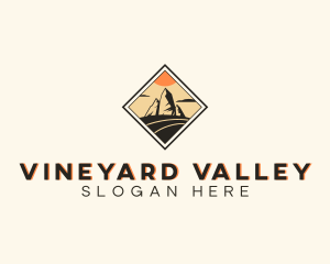 Valley Mountain Peak logo design