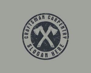 Carpenter Rustic Axe  logo