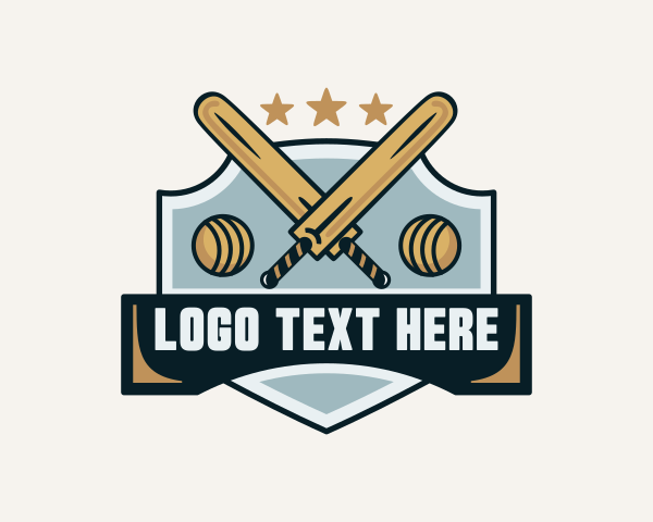 Cricket Bat logo example 3