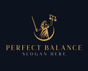 Woman Liberty Justice Scale logo design