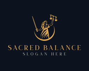 Woman Liberty Justice Scale logo design