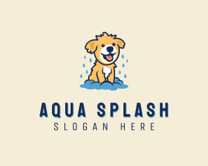 Bathing Puppy Dog logo design