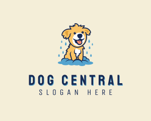 Bathing Puppy Dog logo design