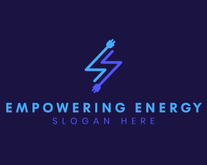 Power Lightning Plug logo design