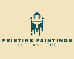 Paint Brush House Paint logo design