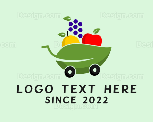 Grocery Supermarket Cart Logo