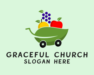 Grocery Supermarket Cart  Logo