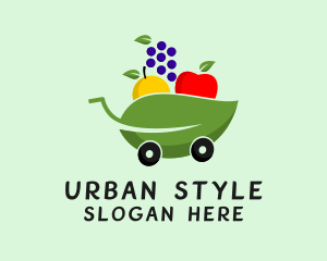 Grocery Supermarket Cart  Logo