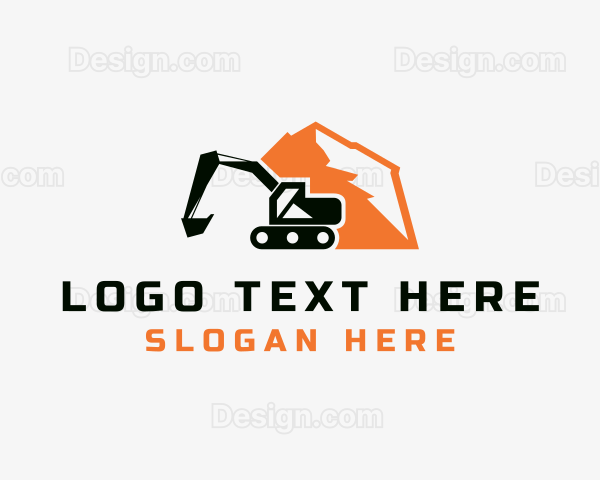 Mountain Excavator Machinery Logo