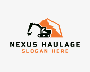 Mountain Excavator Machinery logo design