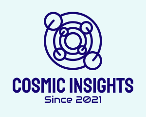 Cosmic Orbit Planet logo design