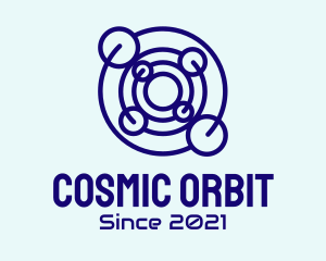 Cosmic Orbit Planet logo design