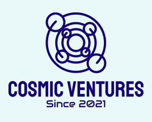 Cosmic Orbit Planet logo design