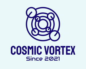 Cosmic Orbit Planet logo design