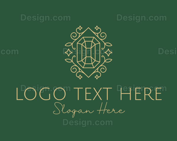 Decorative Emerald Diamond Logo