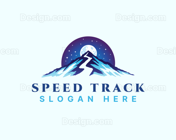 Mountain Peak Trail Moon Logo