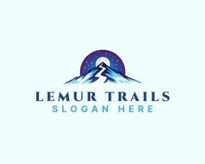 Mountain Peak Trail Moon logo design