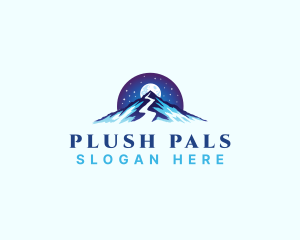 Mountain Peak Trail Moon logo design