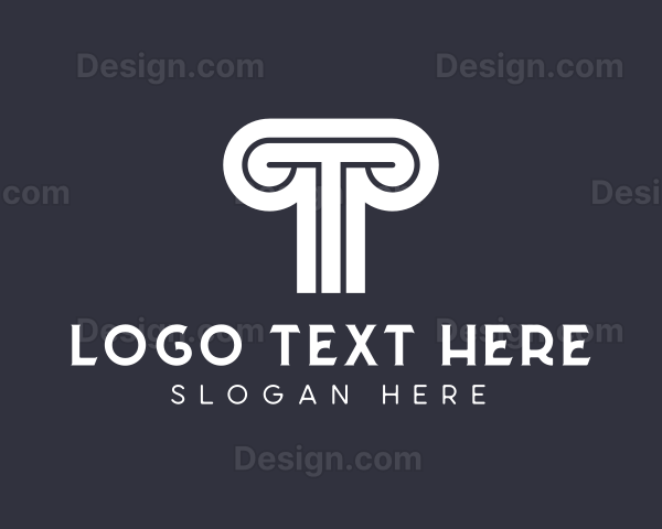 Simple Minimalist Letter T Logo