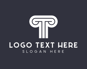 Simple Minimalist Letter T logo