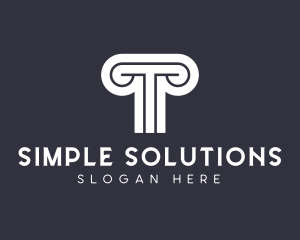 Simple Minimalist Letter T logo design