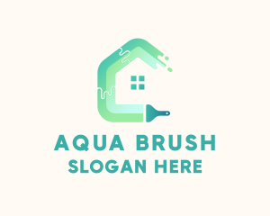 Minimalist House Brush logo design