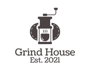 Manual Coffee Grinder logo design
