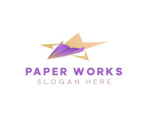 Paper Plane Star logo design