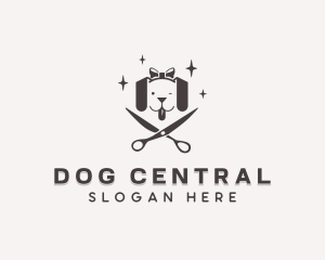 Dog Scissor Pet Care logo design