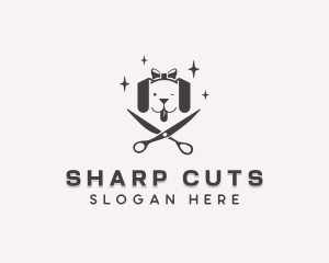 Dog Scissor Pet Care logo design