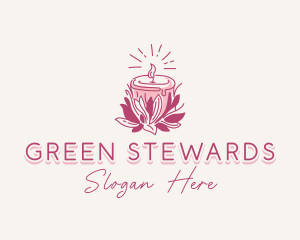 Candle Light Floral logo design