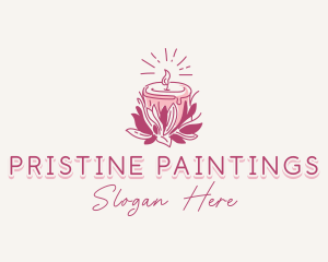 Candle Light Floral logo design