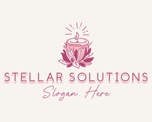 Candle Light Floral logo design