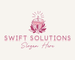 Candle Light Floral logo design