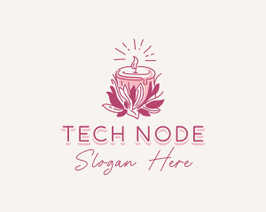 Candle Light Floral logo design