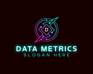 Lightning Data Circuit logo design