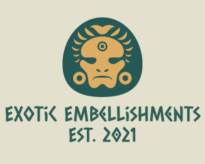 Aztec Chieftain Face logo design