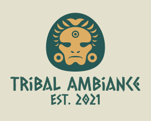 Aztec Chieftain Face logo design