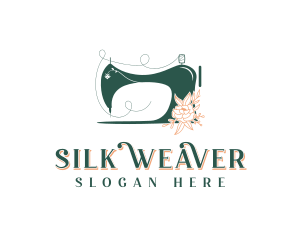 Sewing Machine Flower logo design